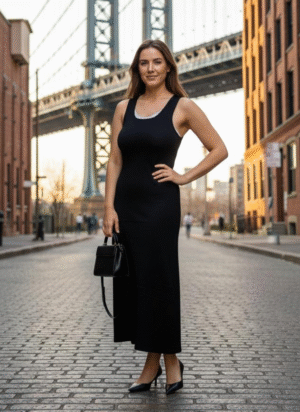 BLACK LONG BODYCON