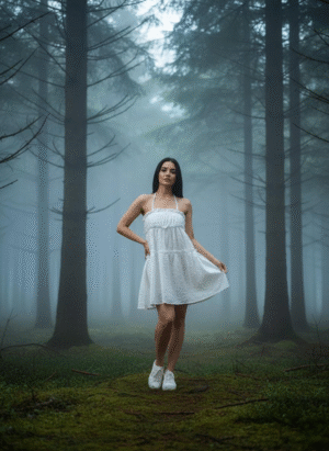 WHITE SHORT EMBOSSED FLORAL DRESS