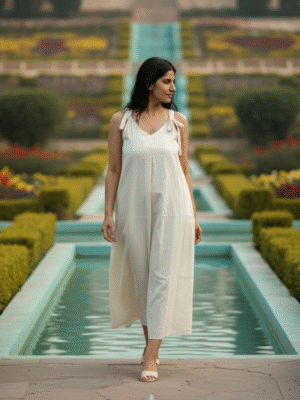OFF WHITE MIDI DRESS