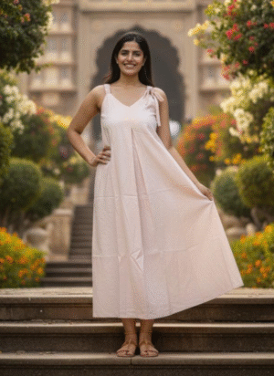 BABY PINK MIDI DRESS