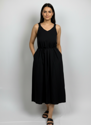 BLACK MIDI DRESS