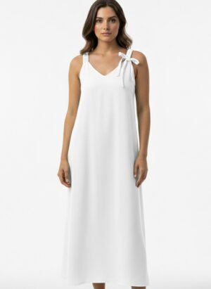 WHITE MIDI DRESS