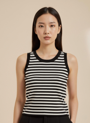 SLEEVELESS STRIPED TOP