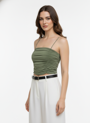 Green Padded Tank Top