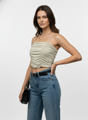 Beige Padded Tank Top