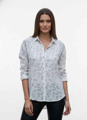 Full Sleeves Green Printed Shirt