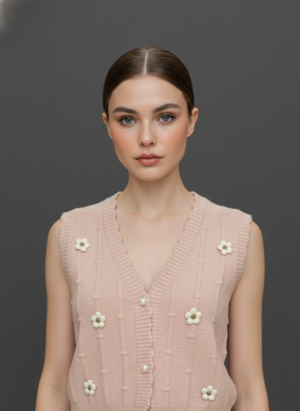 Pink Color Half Sleaves Sweater