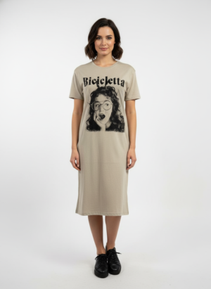 Mouse Color Long Printed T-shirt Dress