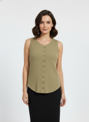 Khakhi Sleeveless Top