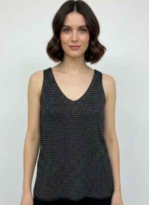 Black Sleeveless Shimmery Top