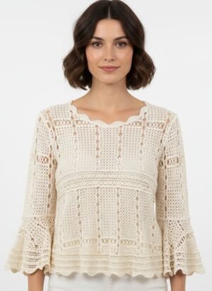 Off White Crochet Top