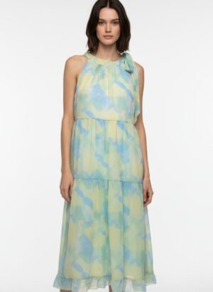 Dual Color Long Midi Dress