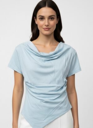Blue Half Sleeves Top